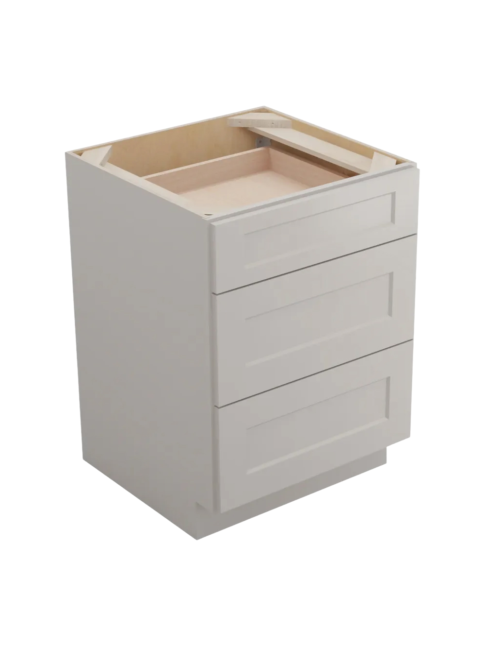 Shaker Dove 3db24 Three Drawer Base Closed