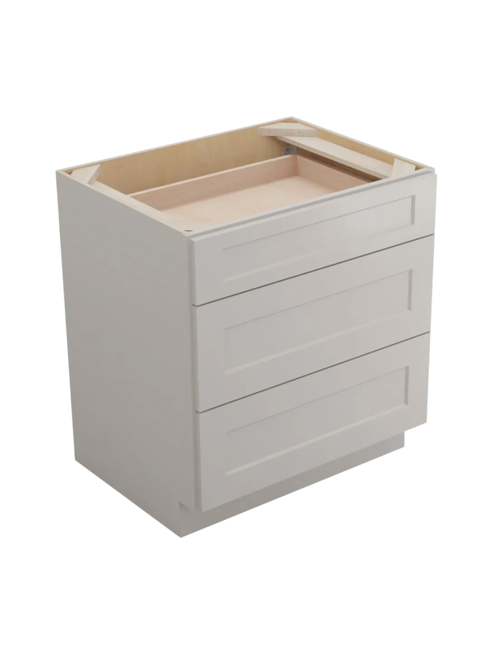 Shaker Dove 3db30 Three Drawer Base Closed