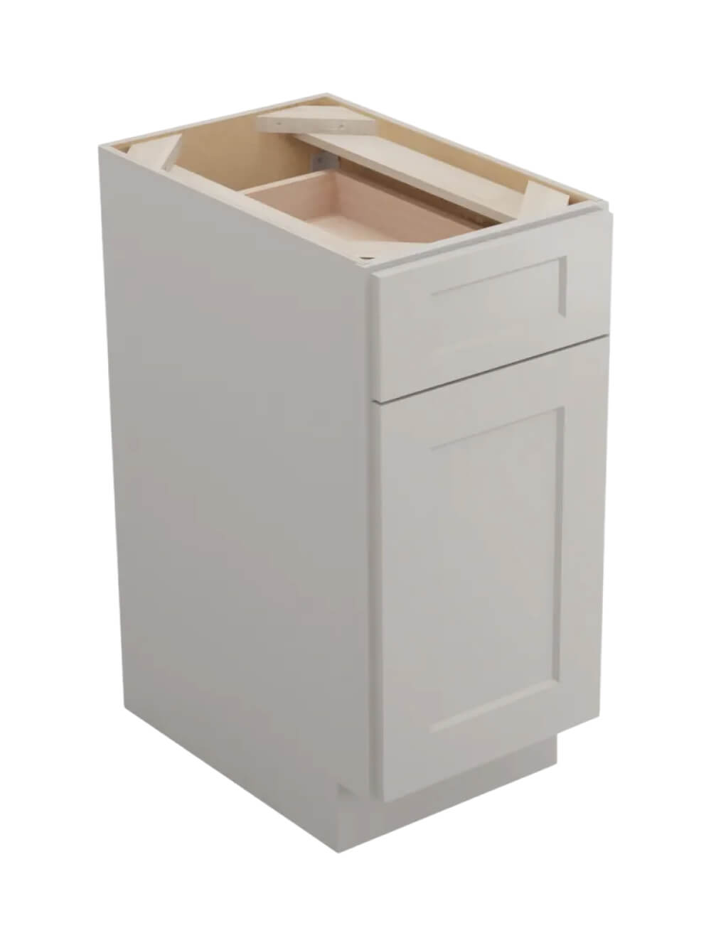 Shaker Dove B15tcpo Base With Trashcan Pullout Closed
