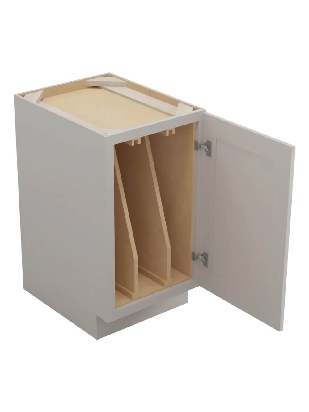 SD-B18FHTD: Shaker Dove 18″ Full Height Door Double Tray Divider Base Cabinet