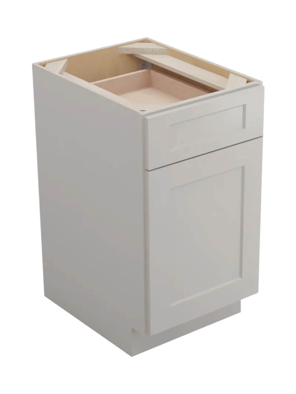 Shaker Dove B18tcpo Base With Double Trashcan Pullout Closed