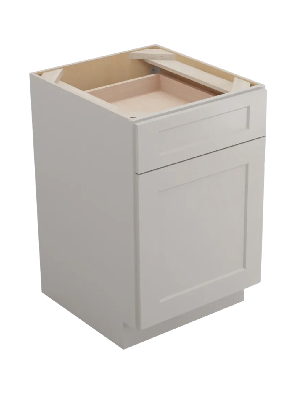 Shaker Dove B212rs Single Two Rollout Shelf Base Kit Closed