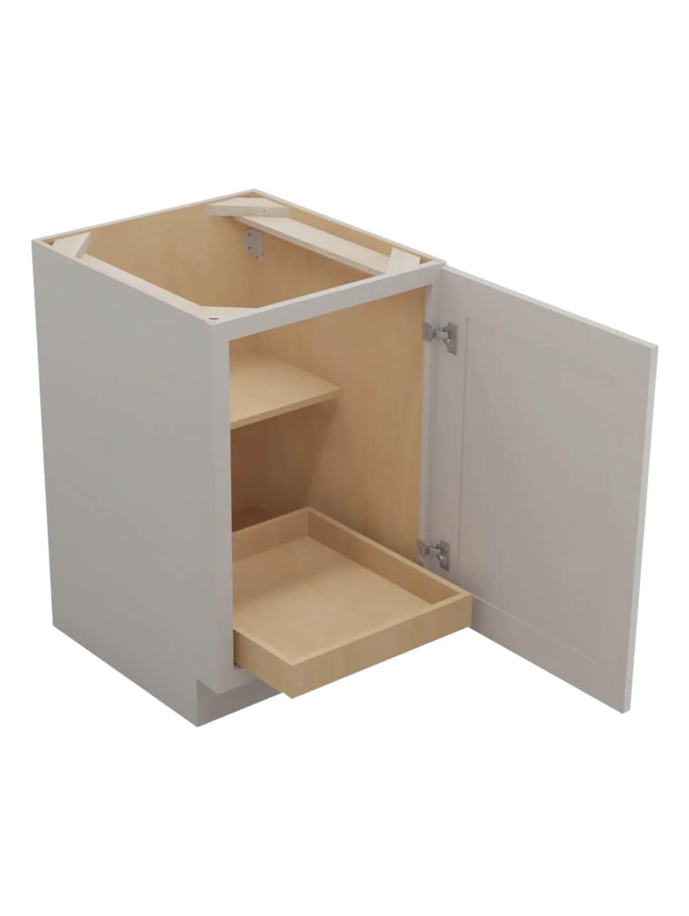 SD-B21FH1RS: Shaker Dove 21″ Single Full Height Door One Rollout Shelf Base Kit