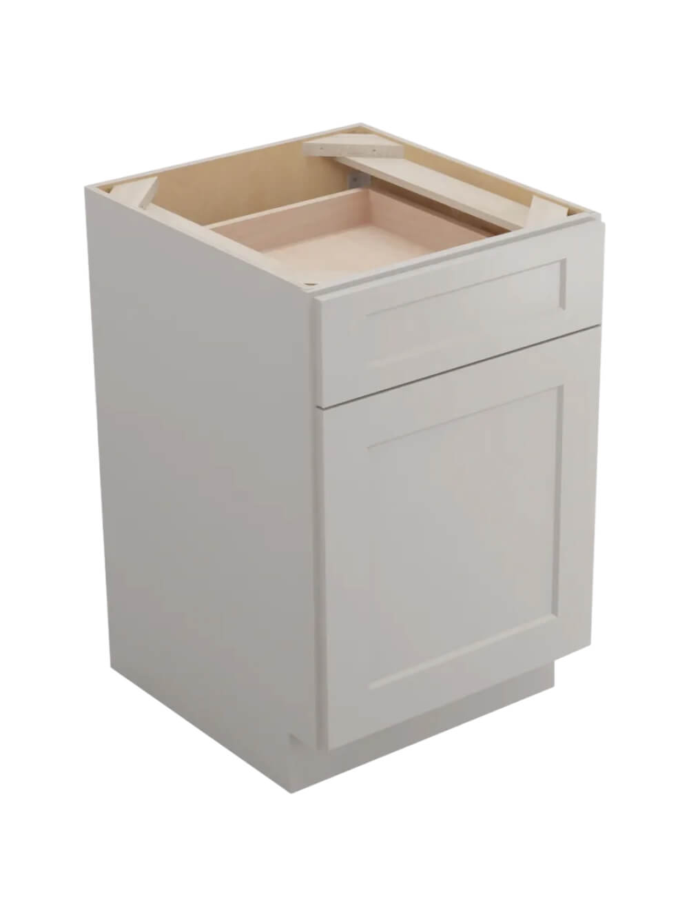 Shaker Dove B21tcpo Base With Double Trash Pullout Closed