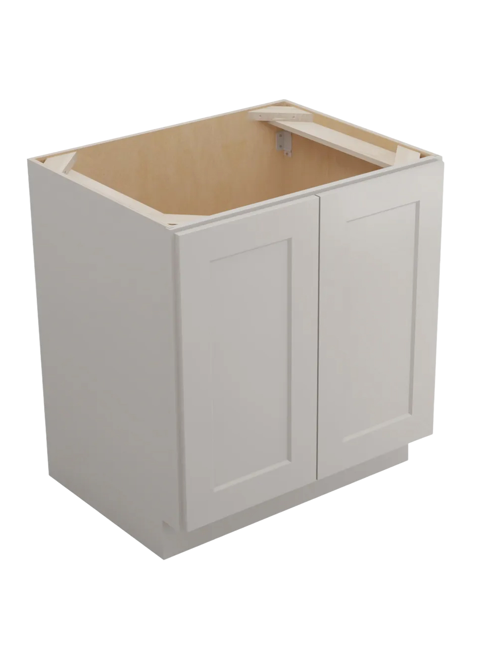 Shaker Dove B30fh1rs Double Full Height One Rollout Shelf Base Closed