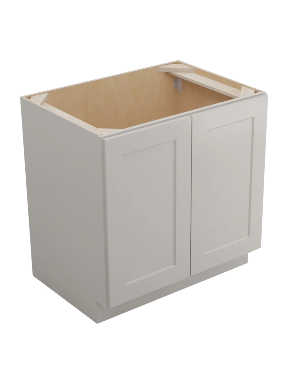 Shaker Dove B33fh1rs Double Full Height One Rollout Shelf Base Closed
