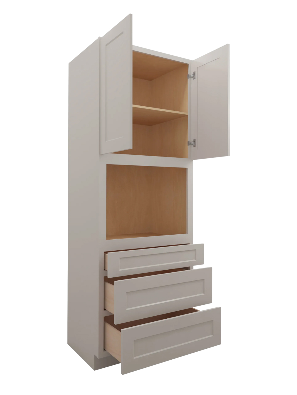 SD-O339024: Shaker Dove 33″ Oven Cabinet 90″ H