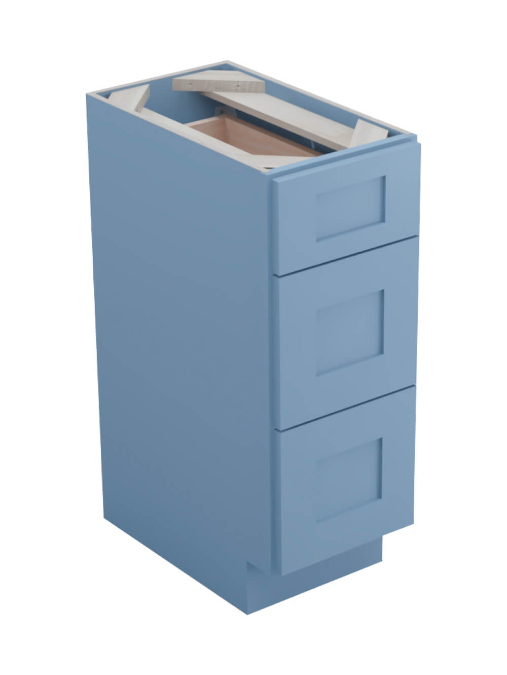 Xterra Blue Shaker Db12 Three Drawer Base Closed