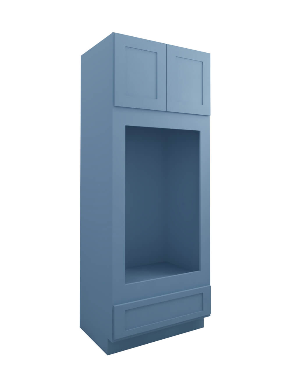 Xterra Blue Shaker Om3384b Double Oven Cabinet Closed