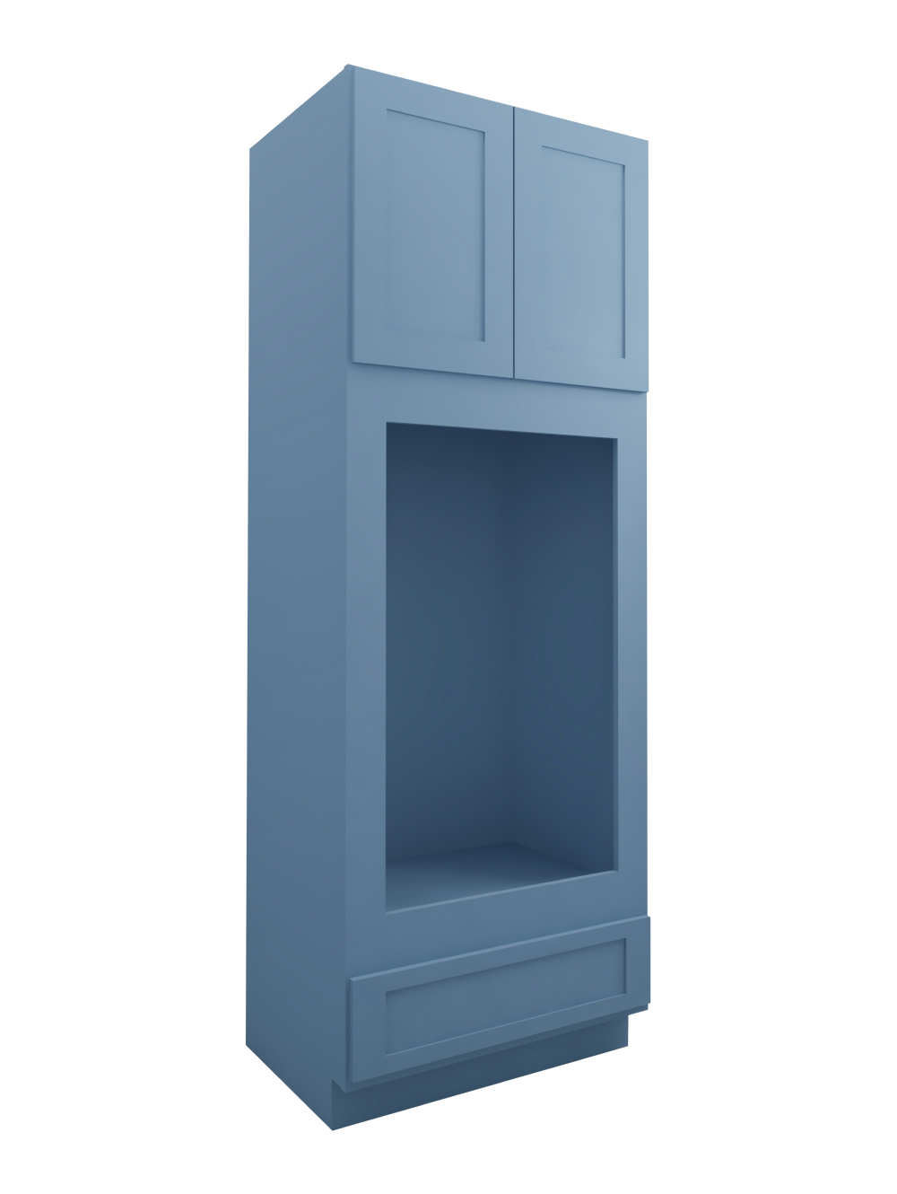 Xterra Blue Shaker Om3390b Double Oven Cabinet Closed