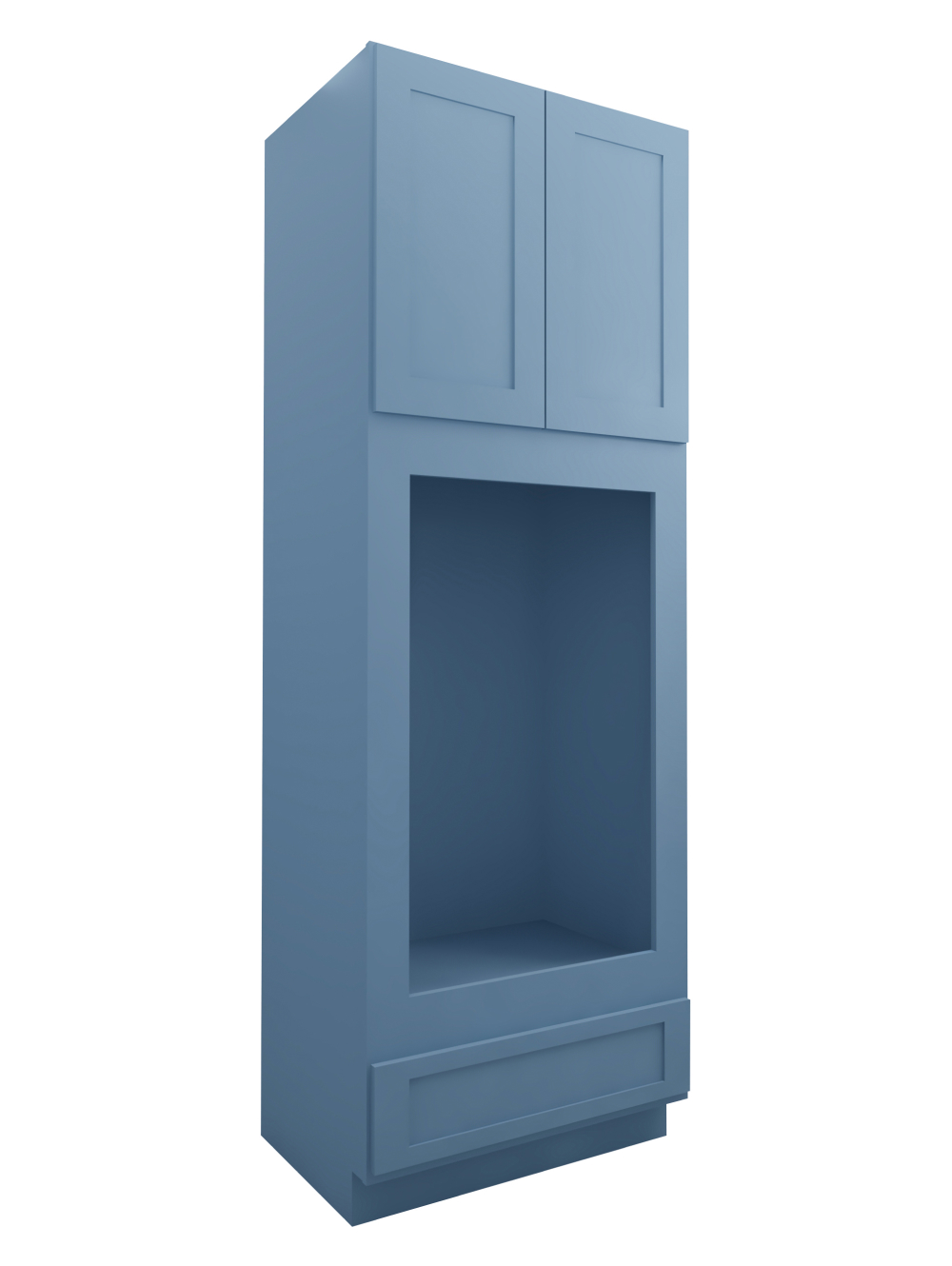 Xterra Blue Shaker Om3396b Double Oven Cabinet Closed