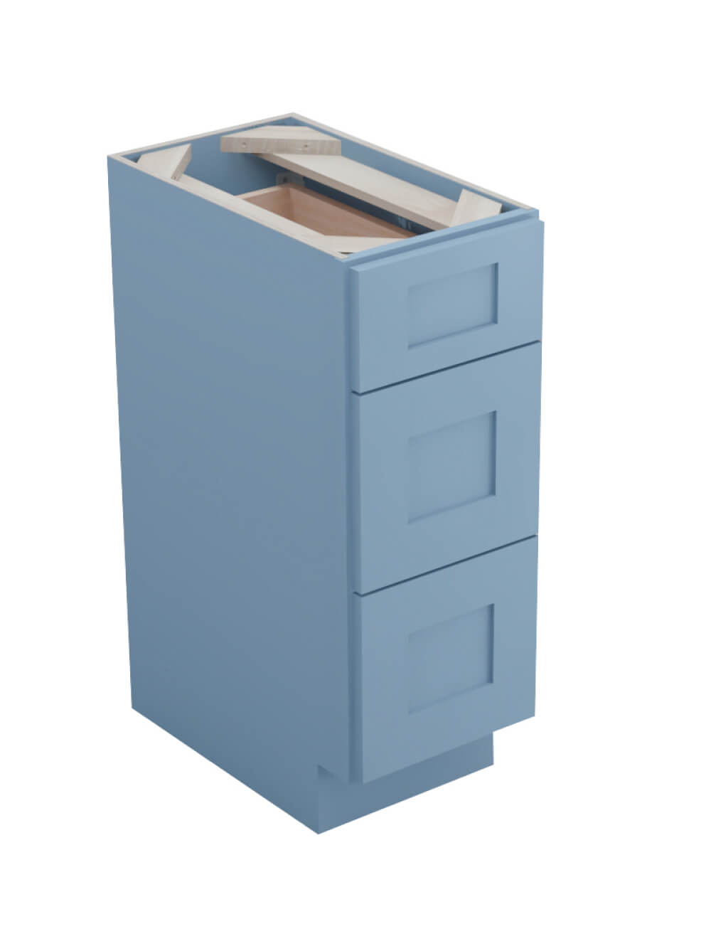 Xterra Blue Shaker Svb1221 Three Drawer Base Vanity Closed