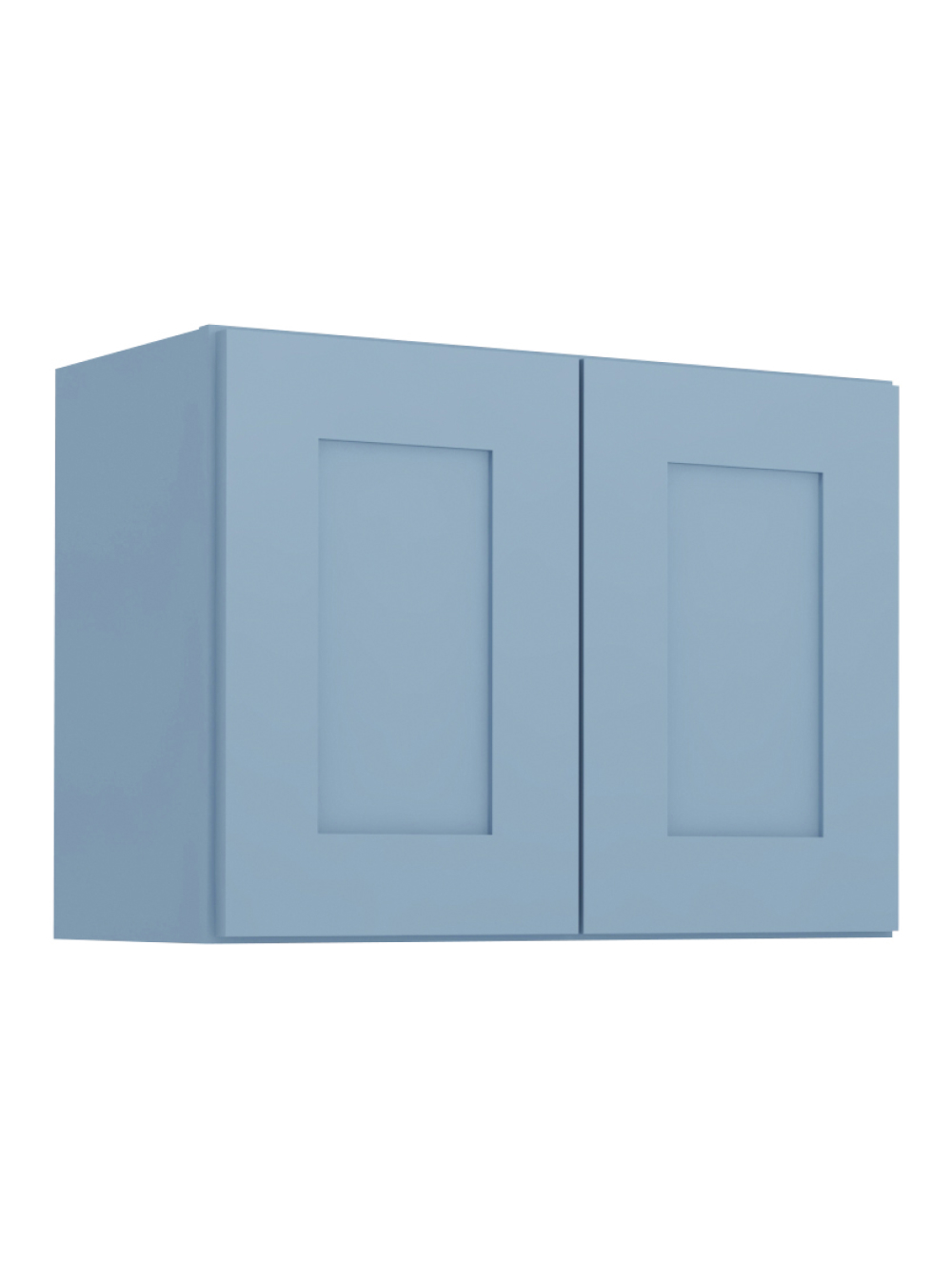 Xterra Blue Shaker W2418b Bridge Wall Cabinet Closed