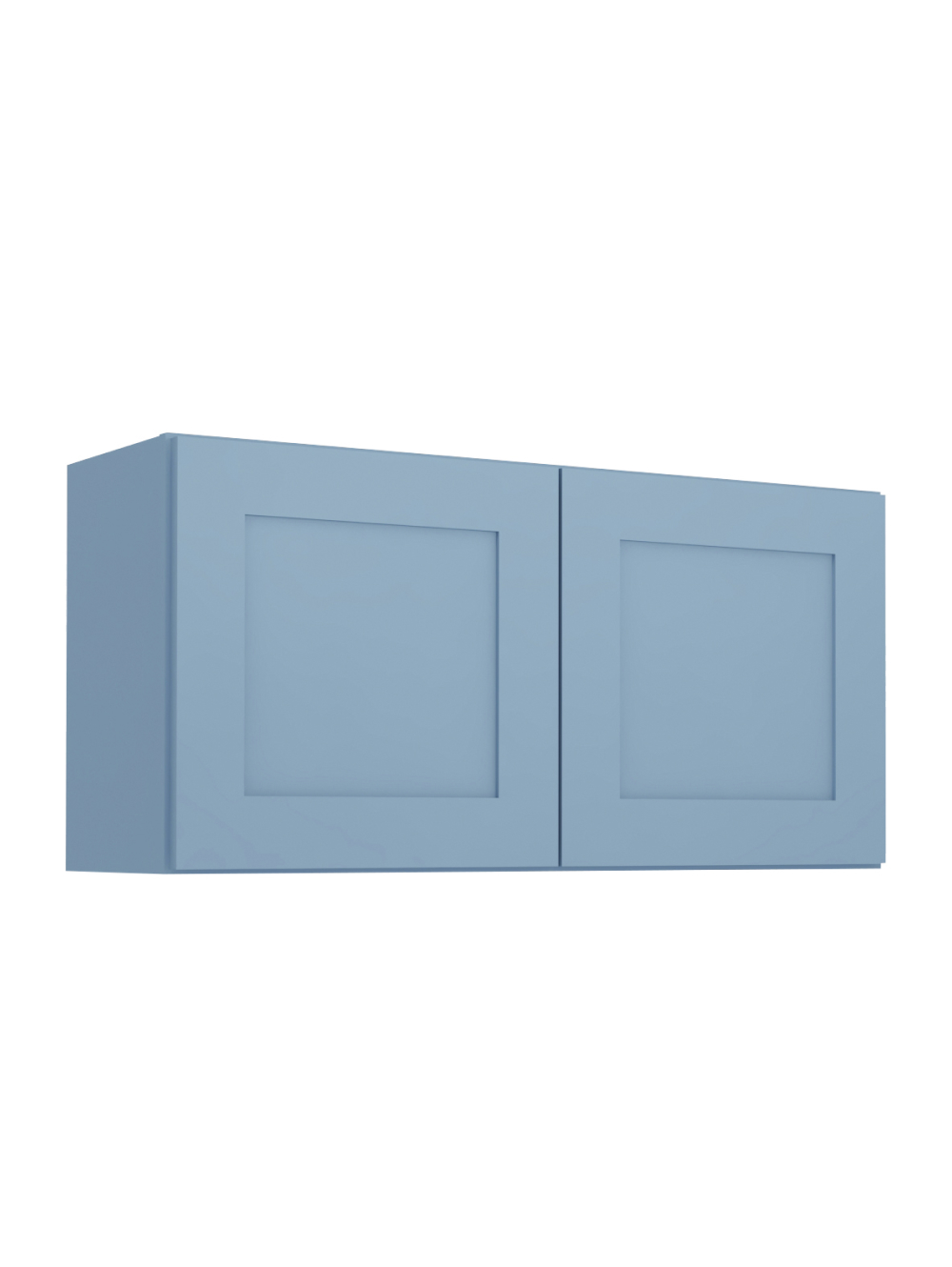 Xterra Blue Shaker W3618b Bridge Wall Cabinet Closed