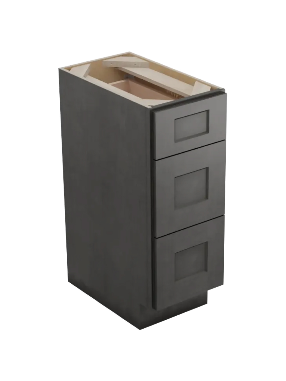 Shaker Cinder 3db12 Three Drawer Base Closed