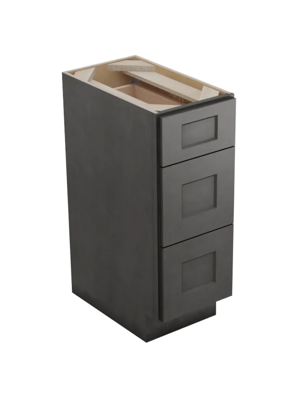 Shaker Cinder 3vdb12 Vanity Drawer Base Closed