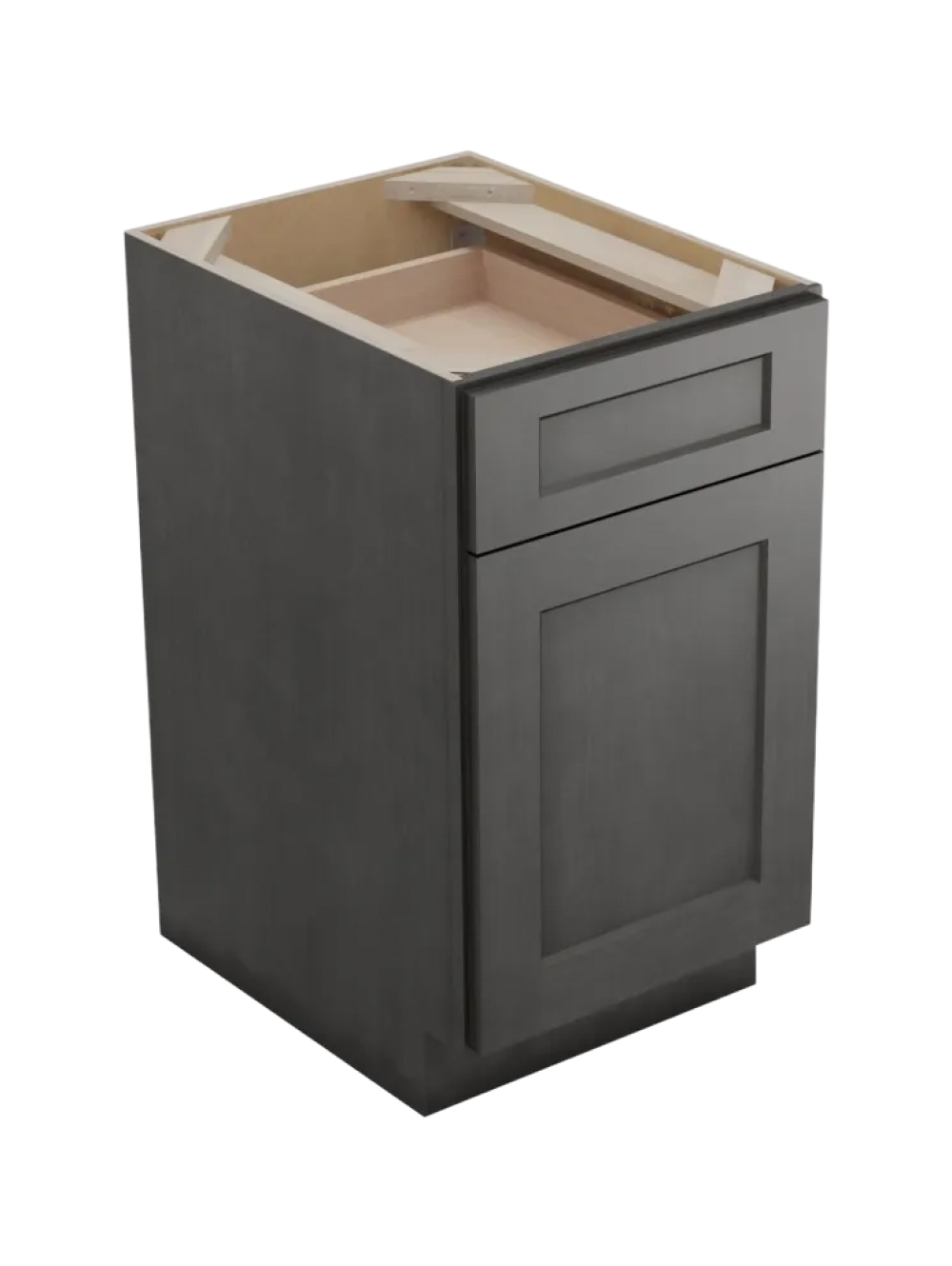 Shaker Cinder B181rs One Rollout Shelf Base Closed
