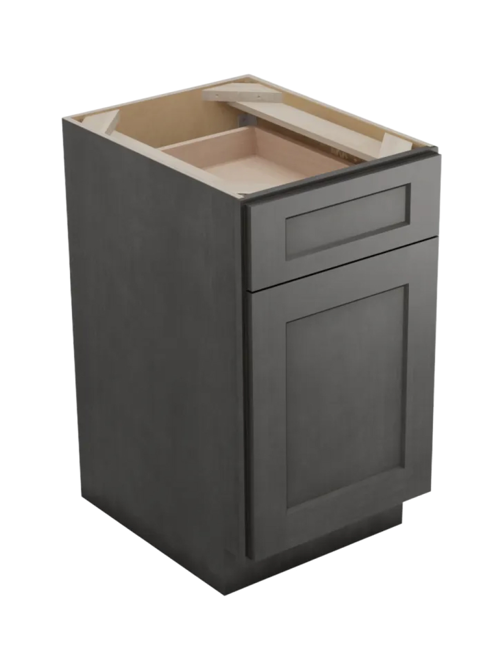 Shaker Cinder B182rs Two Rollout Shelf Base Closed