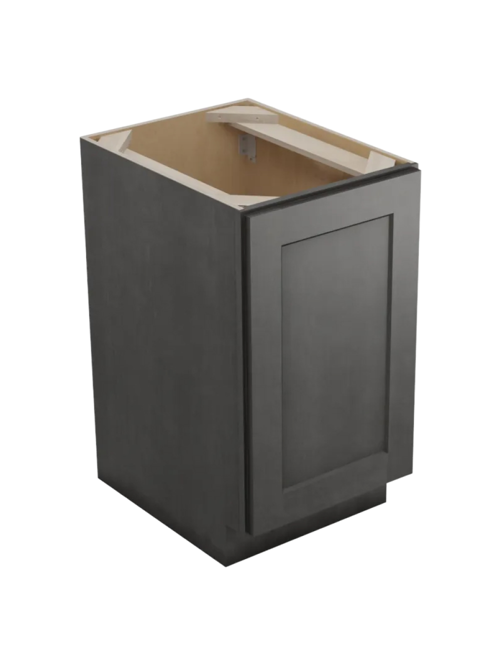 Shaker Cinder B18fh2rs Two Rollout Shelf Base Closed