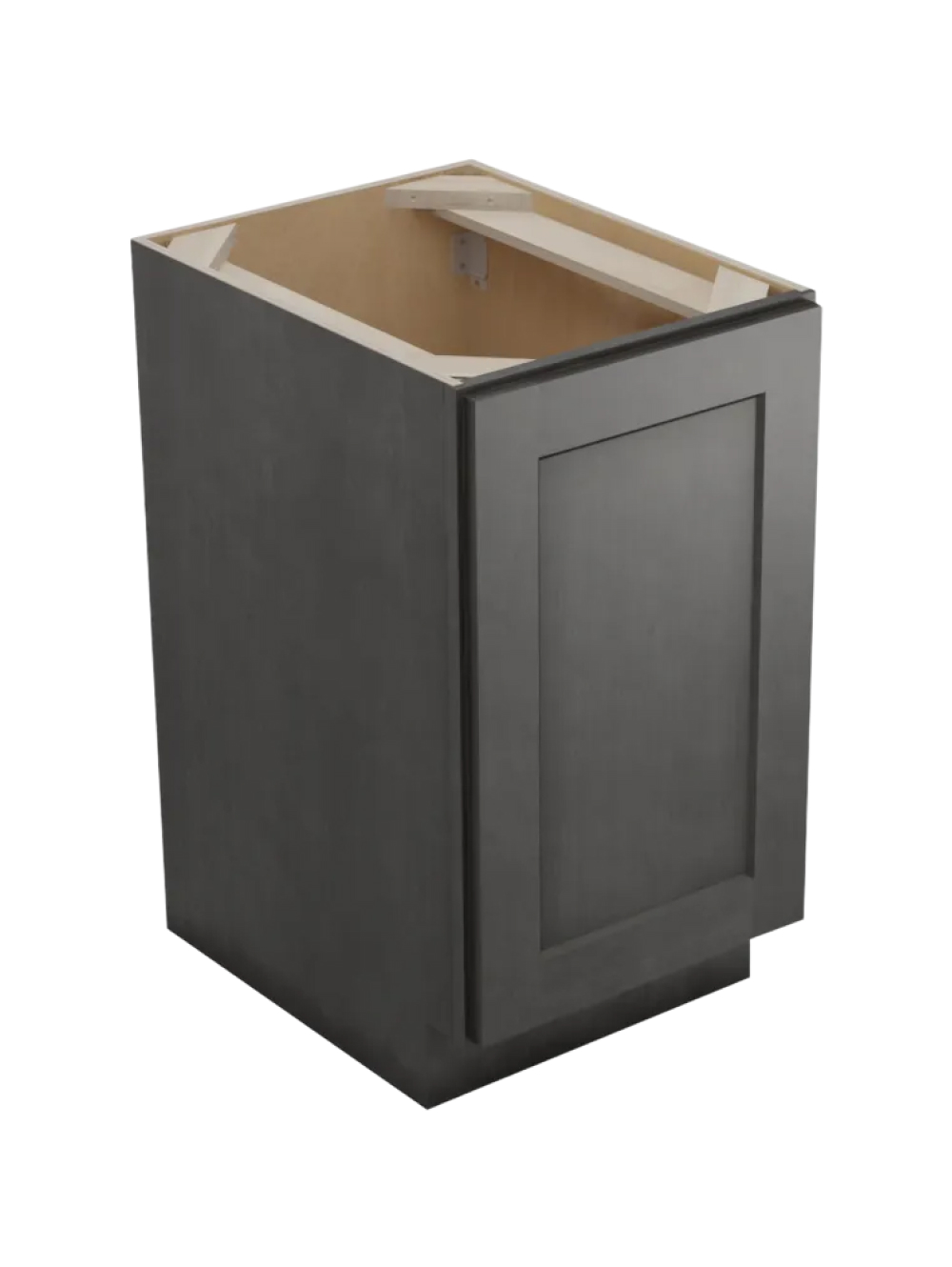 Shaker Cinder B18fh3rs Three Rollout Shelf Base Closed