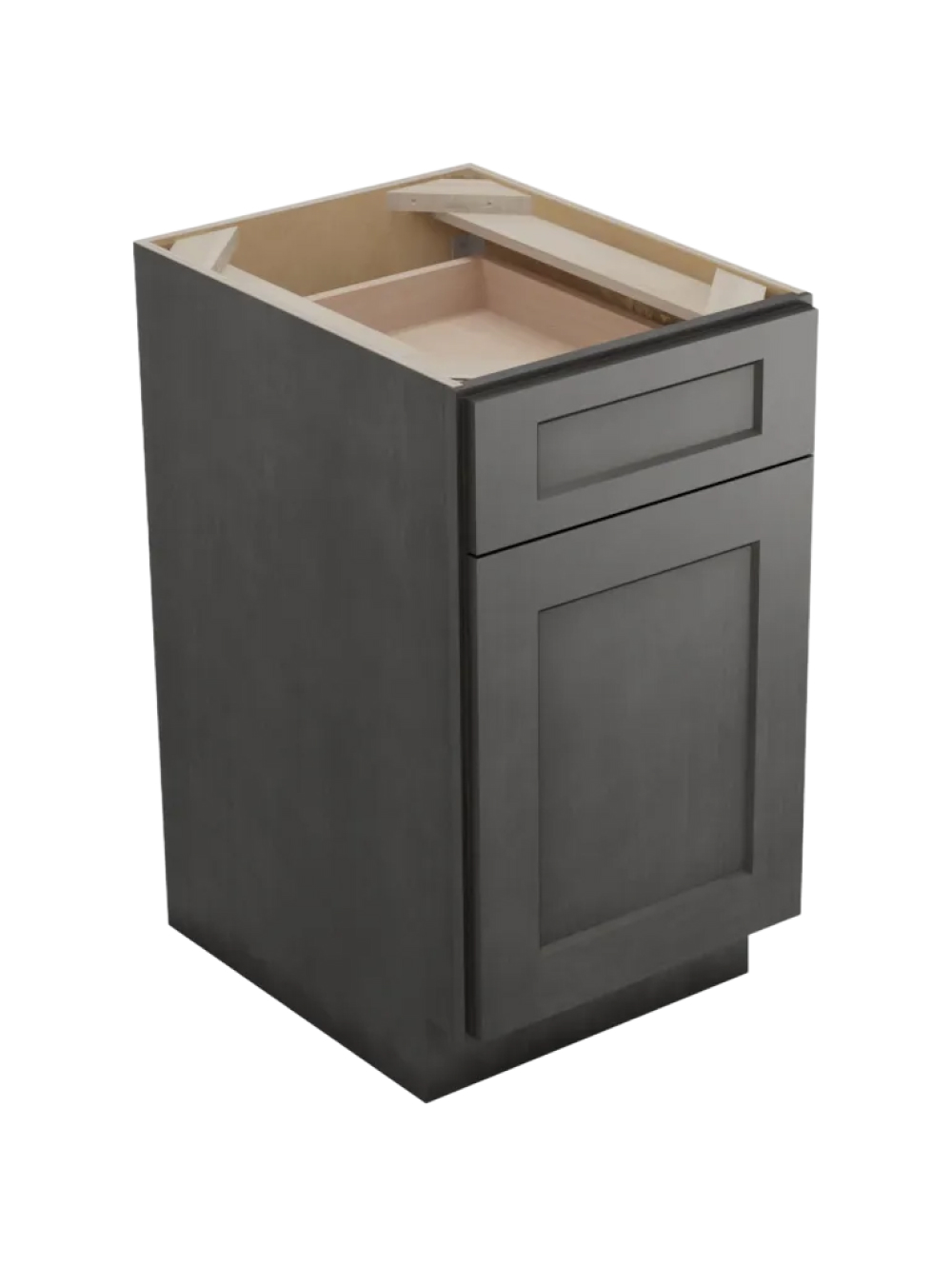 Shaker Cinder B18tcpo Base With Double Trash Can Closed