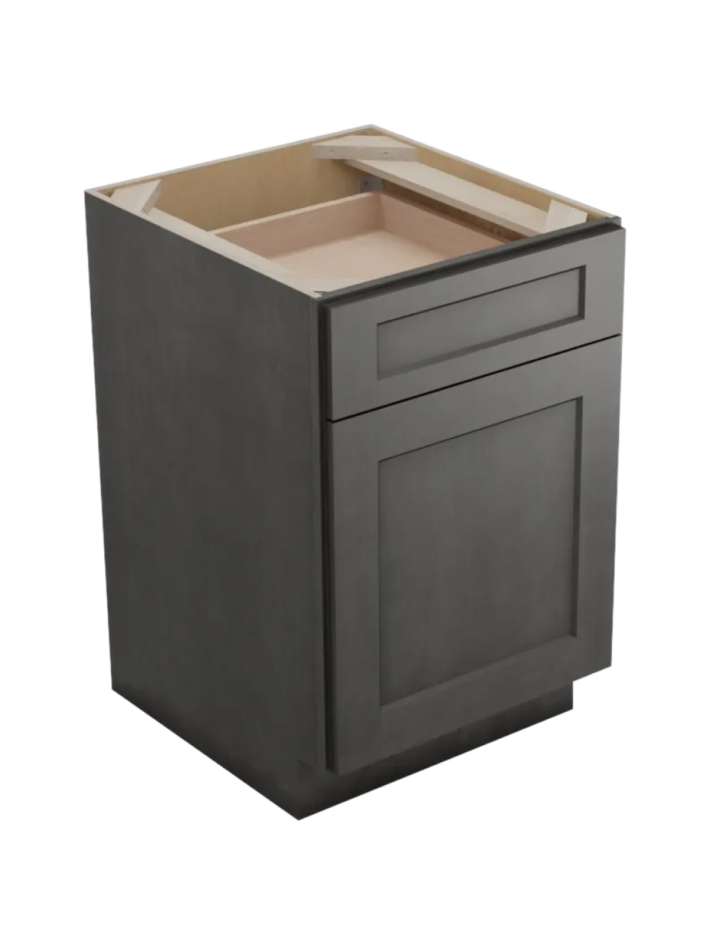 Shaker Cinder B212rs Two Rollout Shelf Base Closed