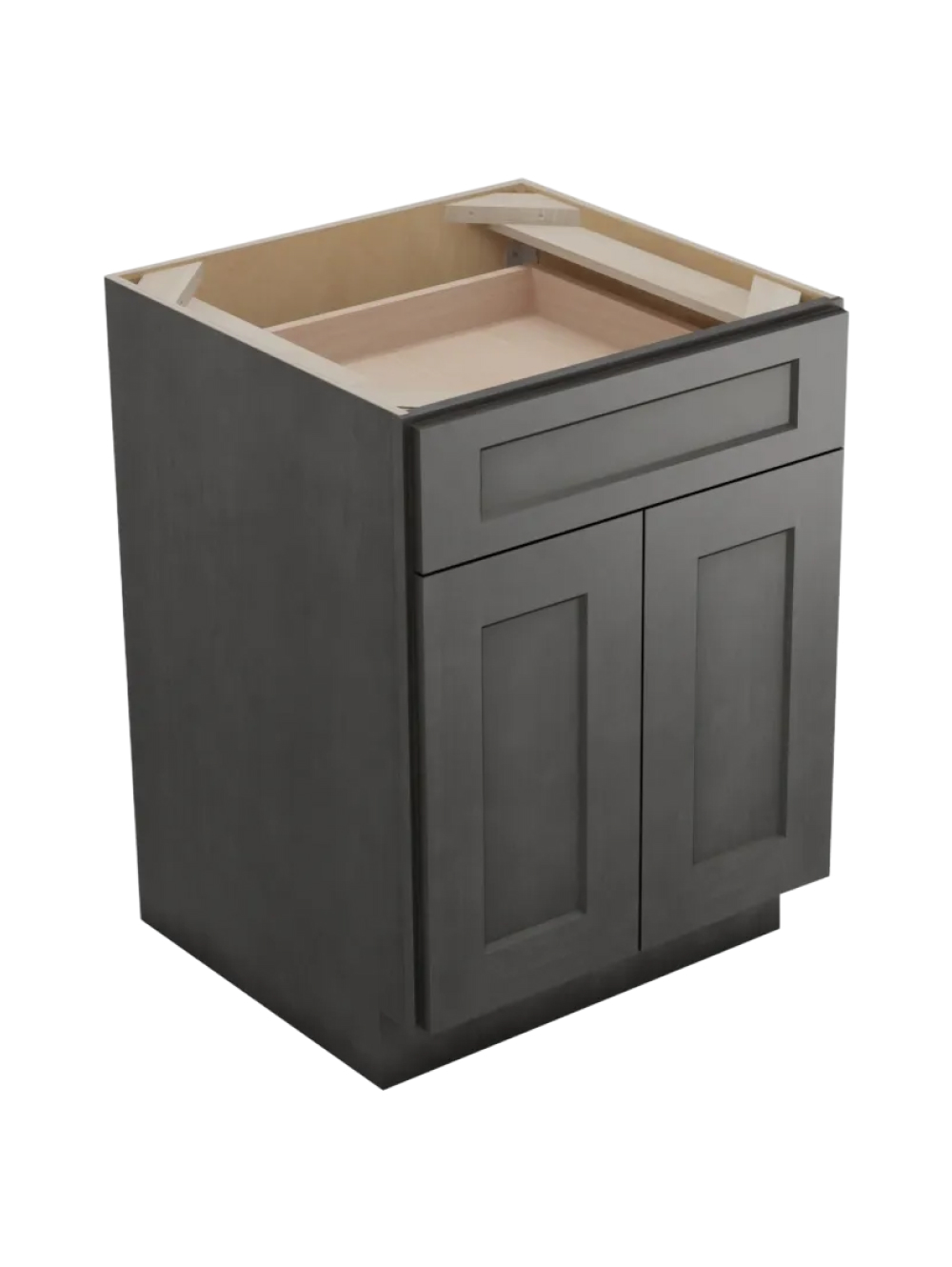 Shaker Cinder B241rs One Rollout Shelf Base Closed
