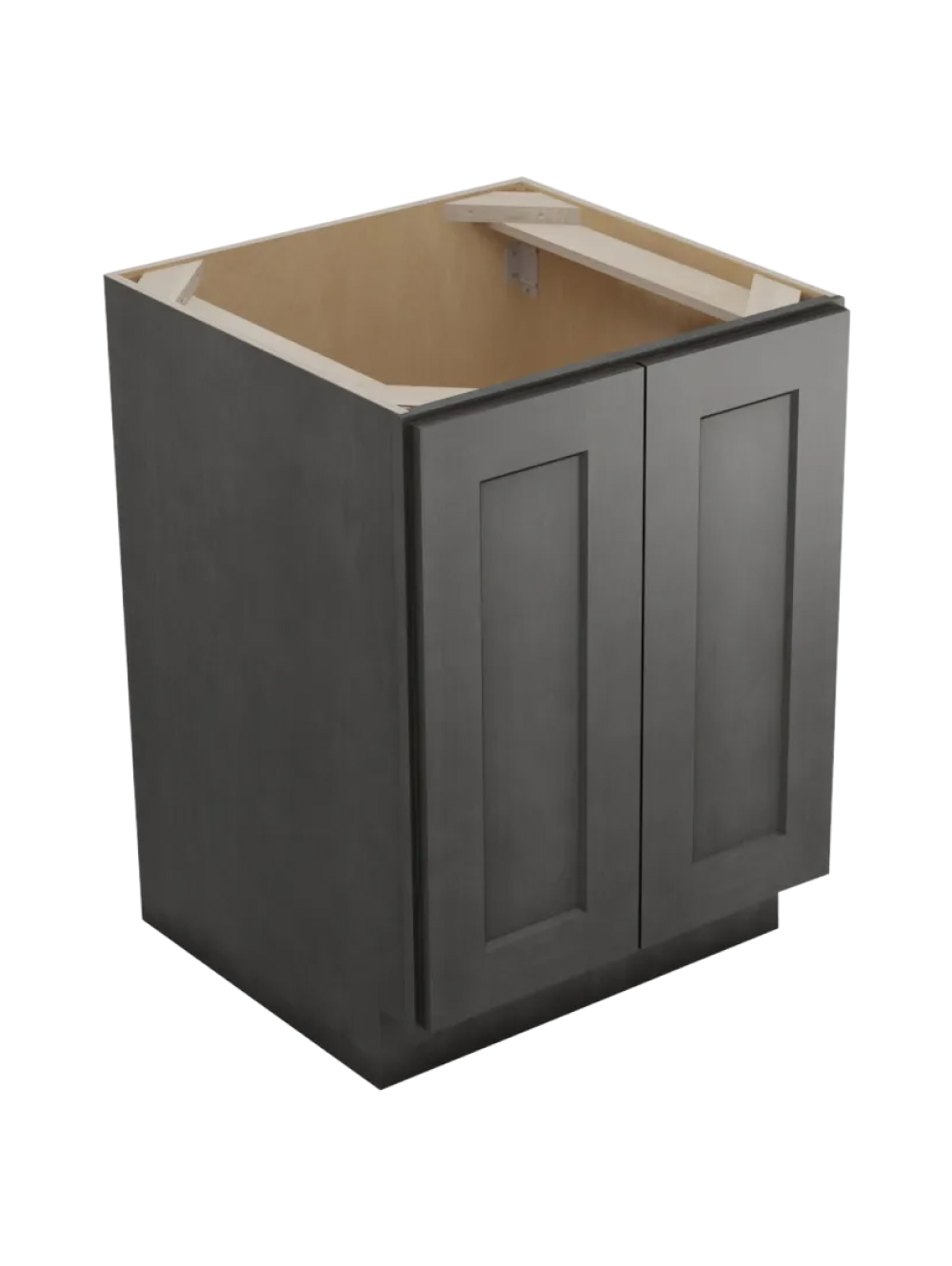 Shaker Cinder B24fh Double Door Base Closed