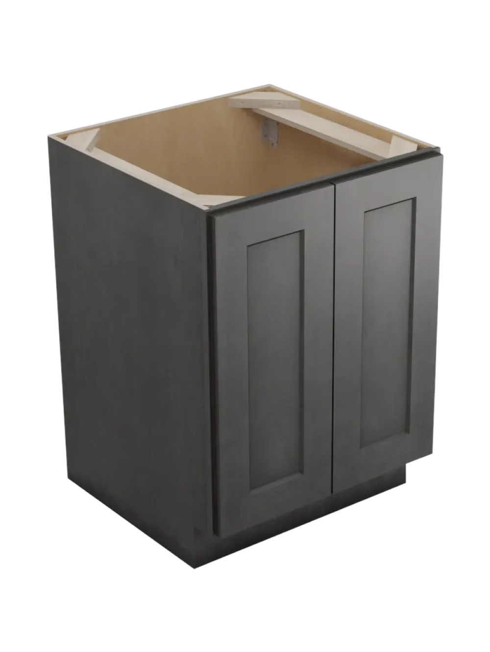 Shaker Cinder B24fh1rs One Rollout Shelf Base Closed