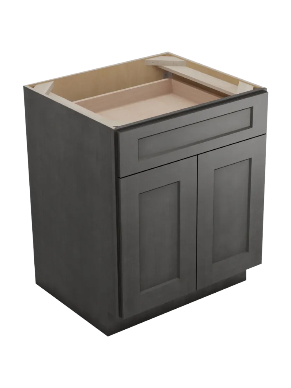 Shaker Cinder B272rs Two Rollout Shelf Base Closed