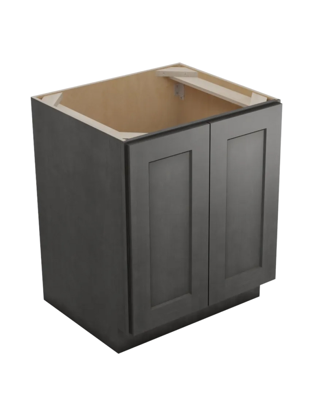 Shaker Cinder B27fh3rs Three Rollout Shelf Base Closed