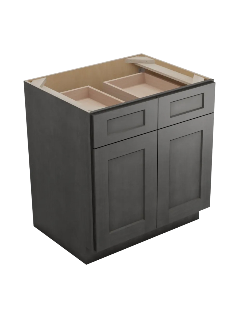 Shaker Cinder B301rs One Rollout Shelf Base Closed