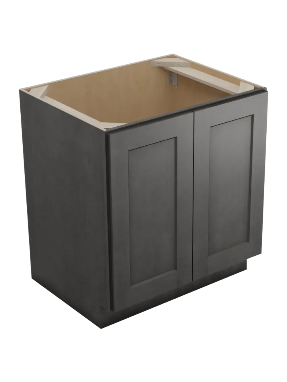 Shaker Cinder B30fh Double Door Base Closed