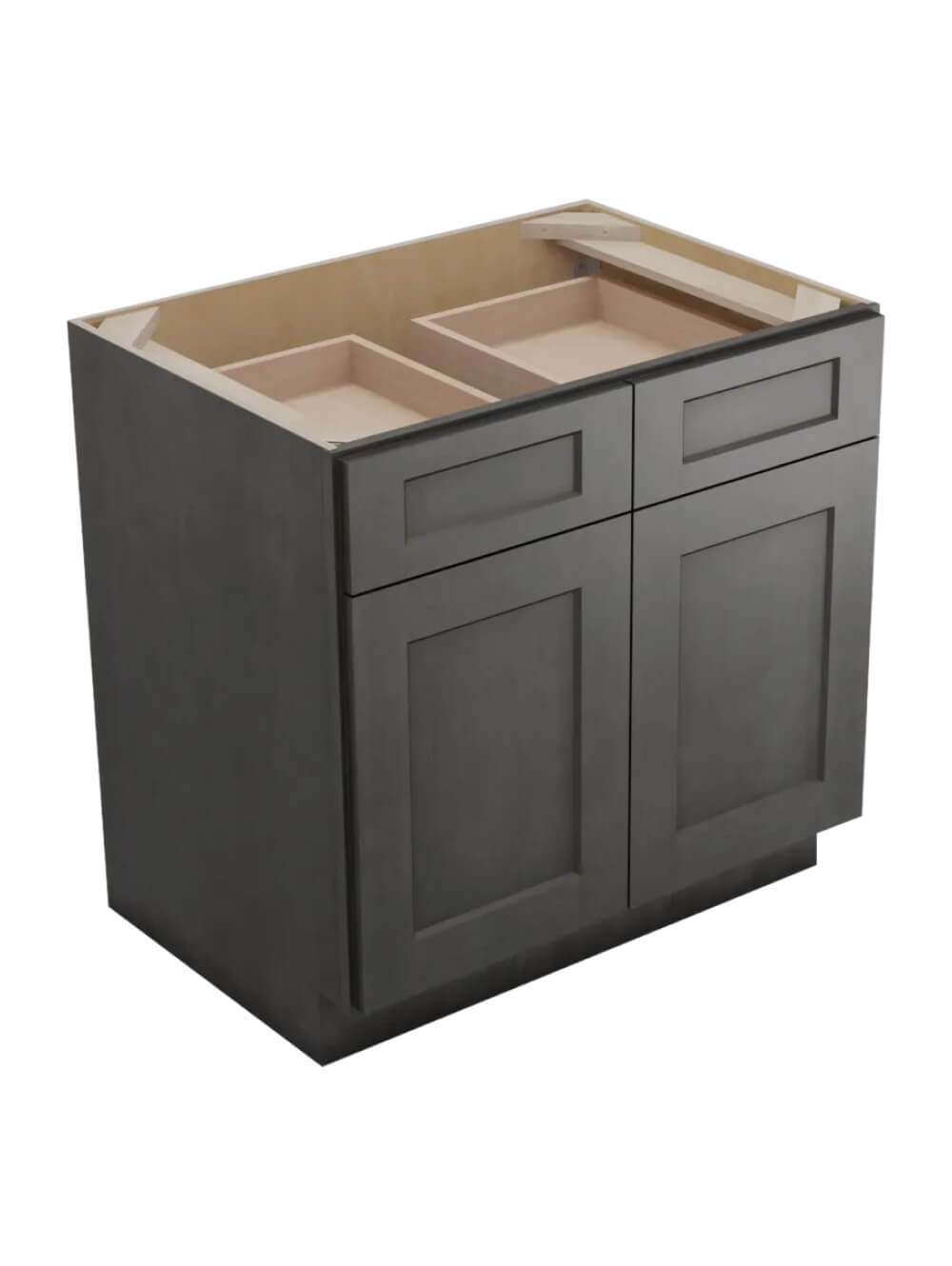 Shaker Cinder B332rs Two Rollout Shelf Base Closed