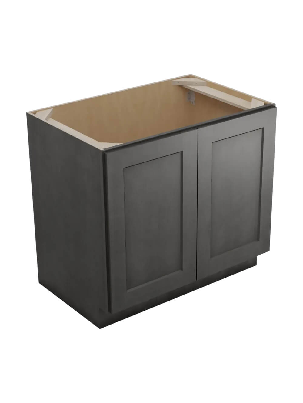 Shaker Cinder B36fh1rs One Rollout Shelf Base Open