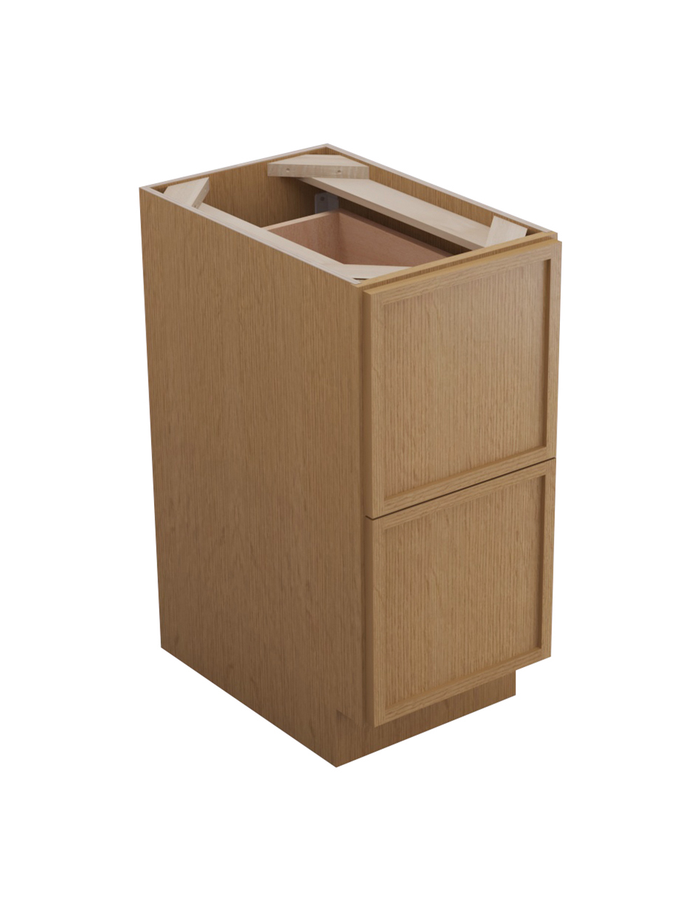 Petit Oak Shaker 2db15 Drawer Base Closed