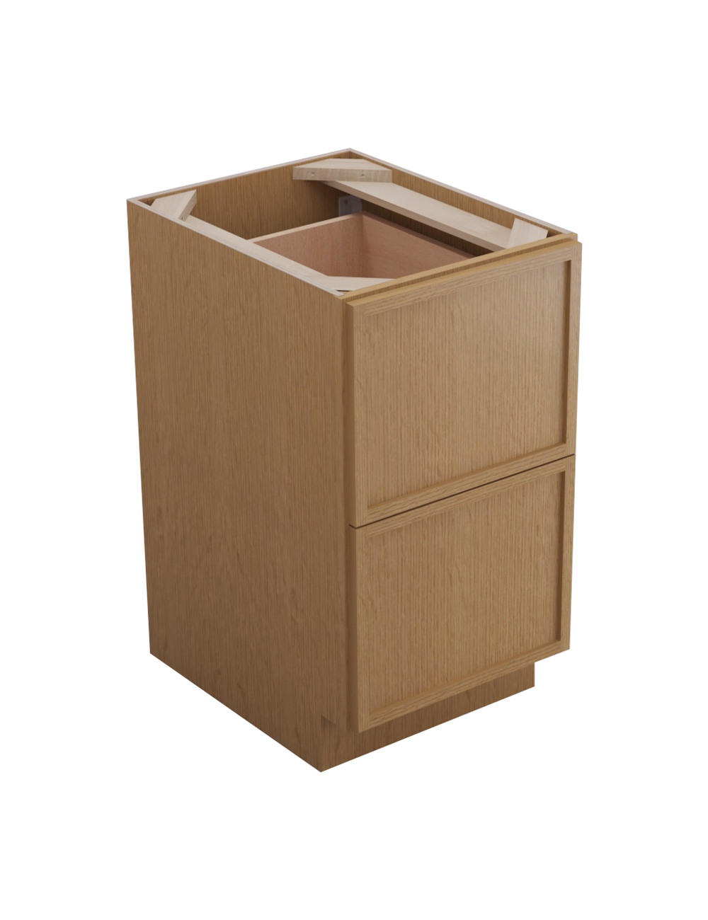 Petit Oak Shaker 2db18 Drawer Base Closed