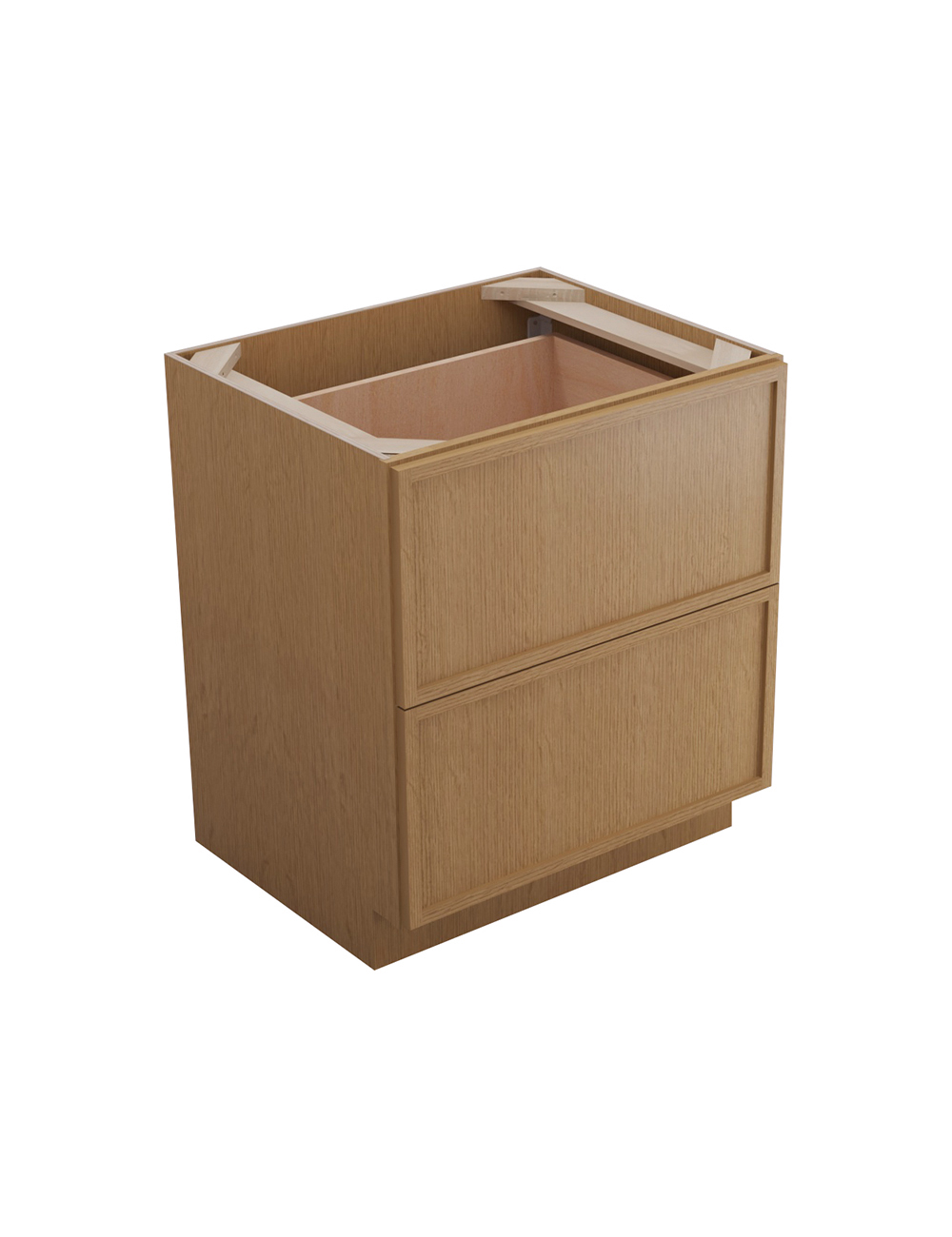 Petit Oak Shaker 2db30 Drawer Base Closed