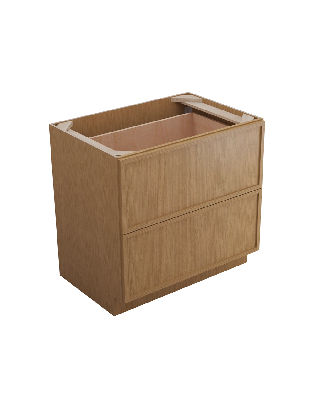 Petit Oak Shaker 2db36 Drawer Base Closed