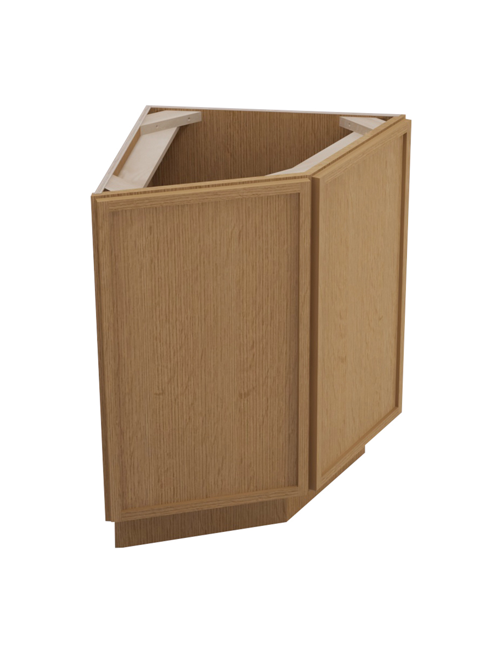 Petit Oak Shaker Ab24 Angle Base End Cabinet Closed