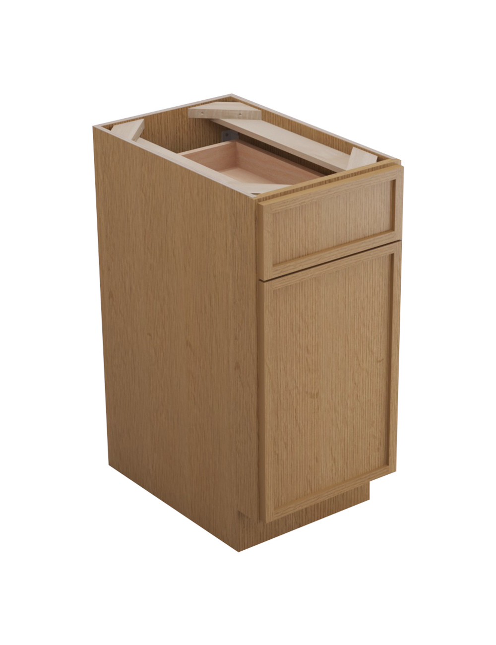 Petit Oak Shaker B15 Base Cabinet Closed