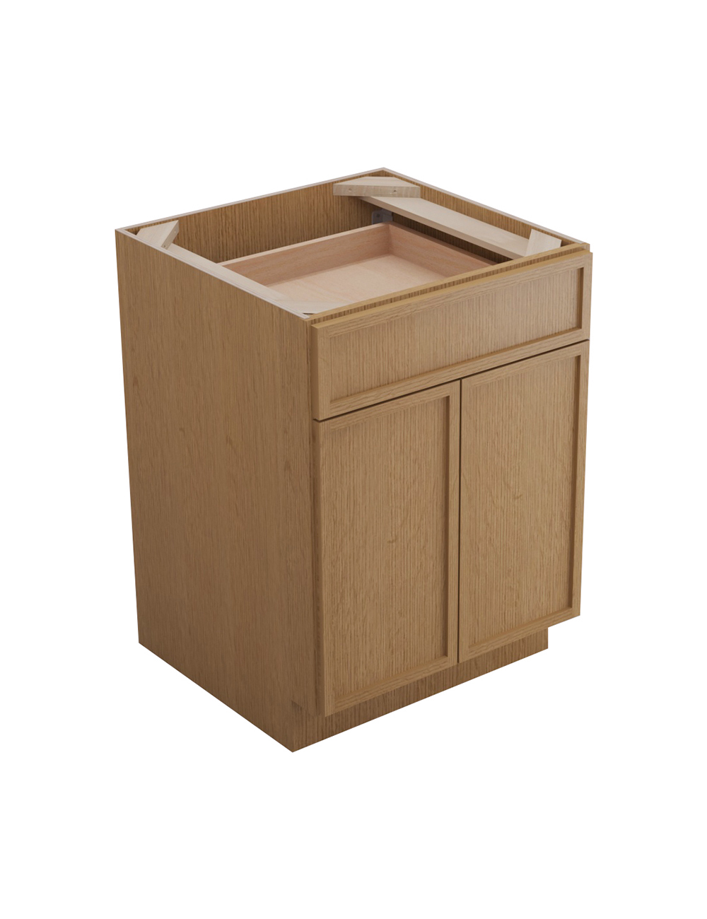 Petit Oak Shaker B24b Base Cabinet Closed