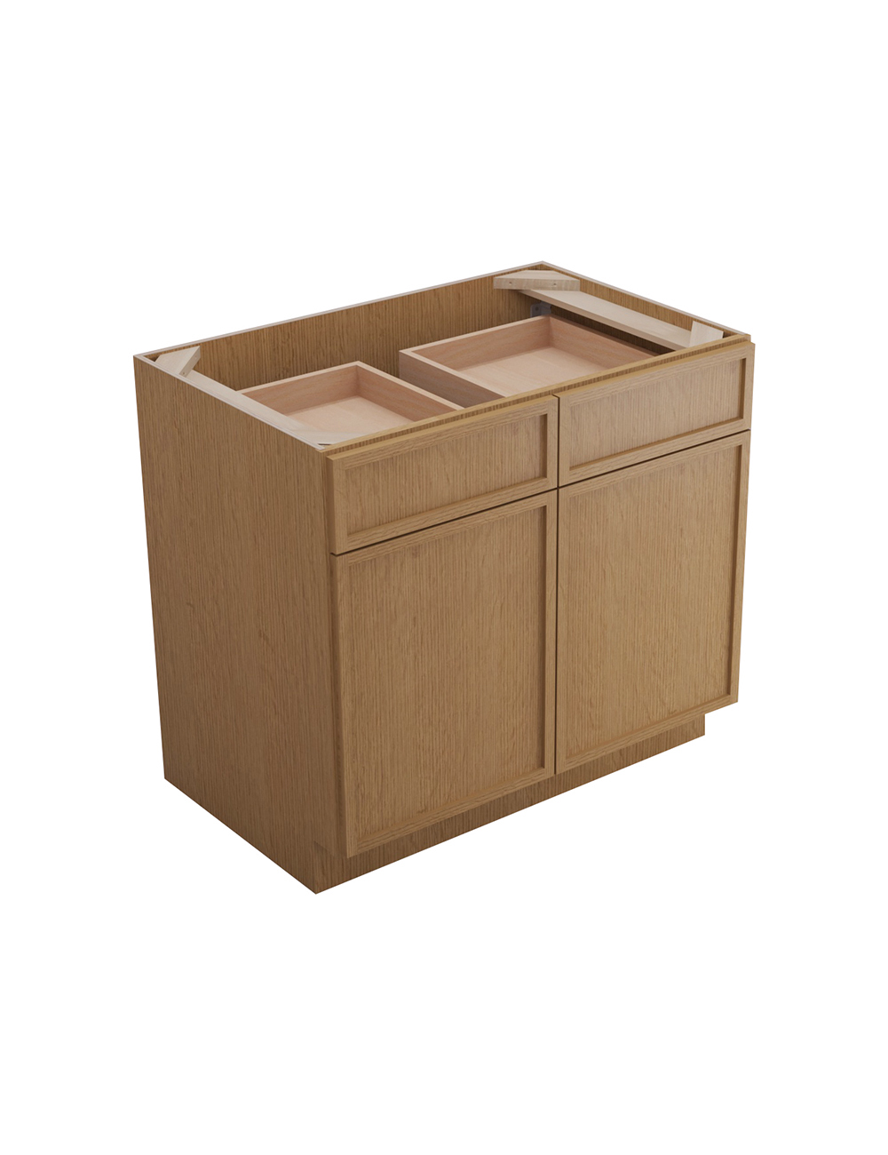 Petit Oak Shaker B36b Base Cabinet Closed