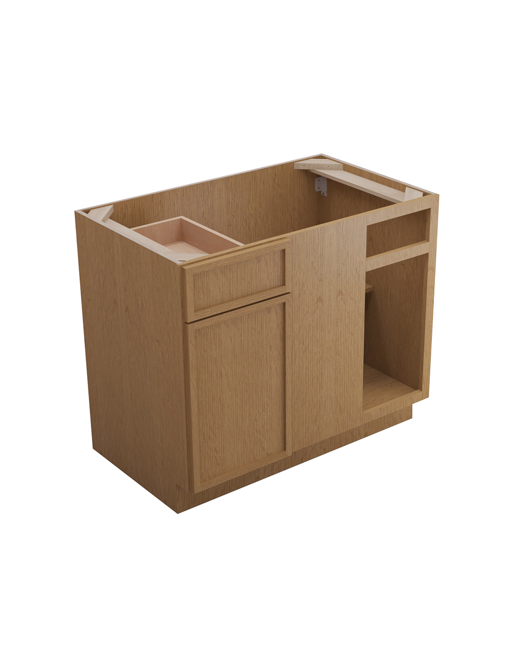 Petit Oak Shaker Bblc4245 Blind Corner Base Closed