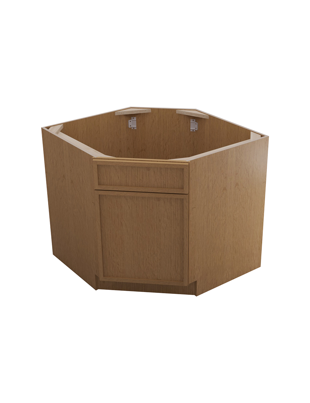 Petit Oak Shaker Bdcf36 Diagonal Corner Sink Base Closed