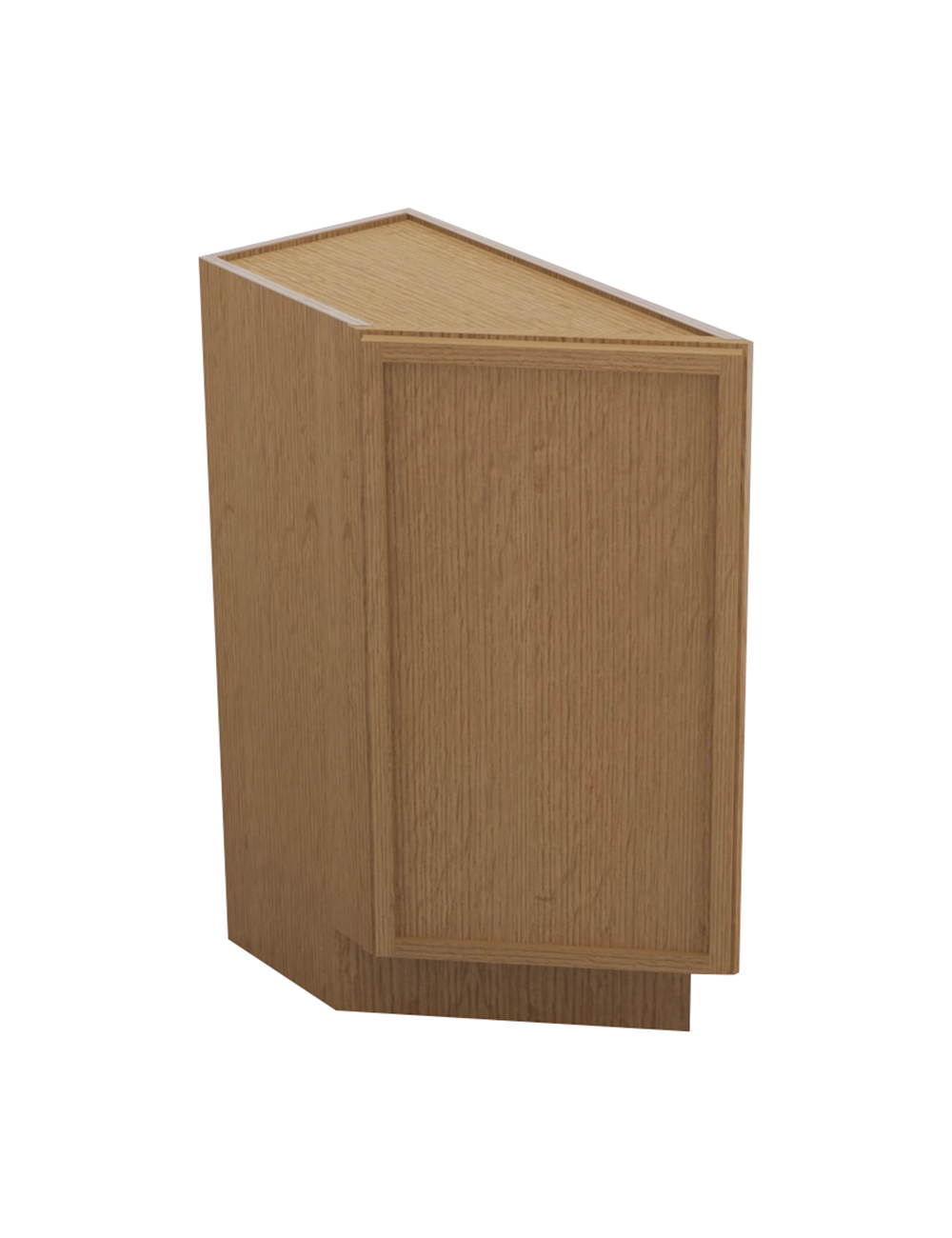 Petit Oak Shaker Btc12l Angle Base End Cabinet Closed