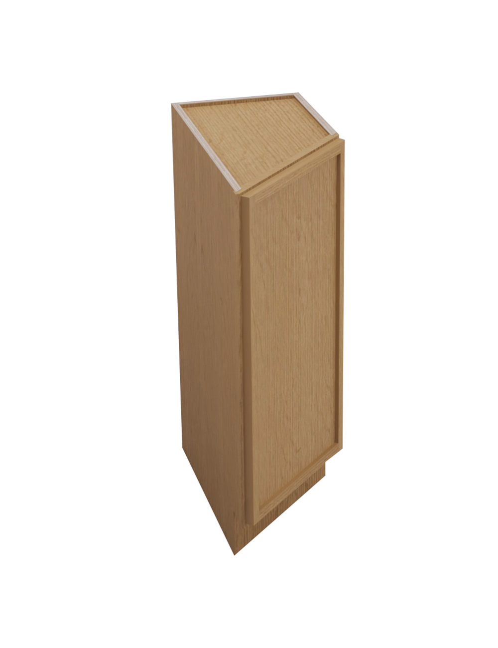 Petit Oak Shaker Btc12r Angle Base End Cabinet Closed