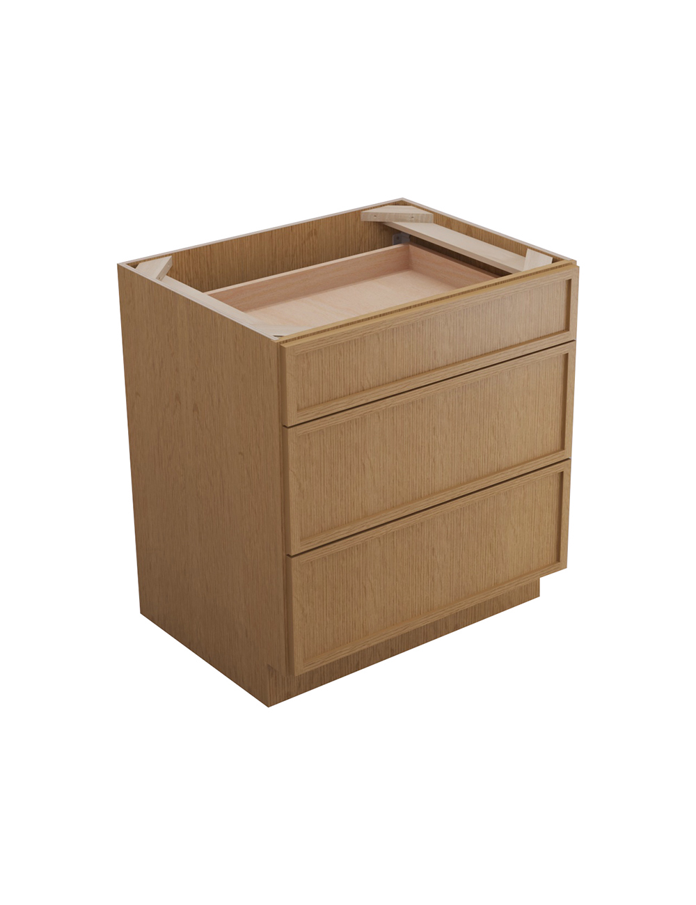 Petit Oak Shaker Db30 Drawer Base Closed