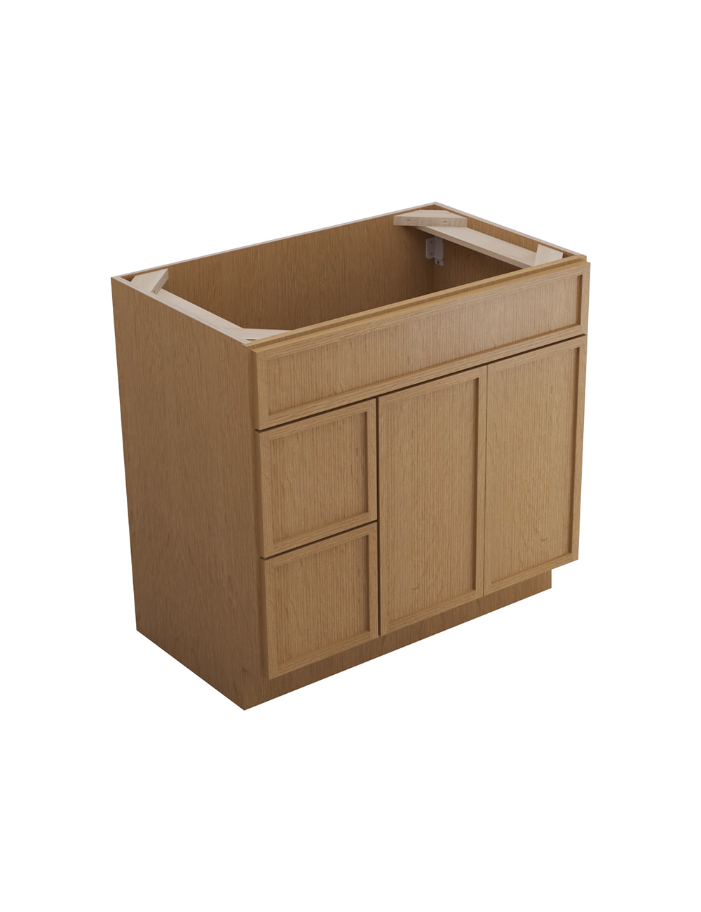 Petit Oak Shaker S3621bdl Drawer Vanity Closed