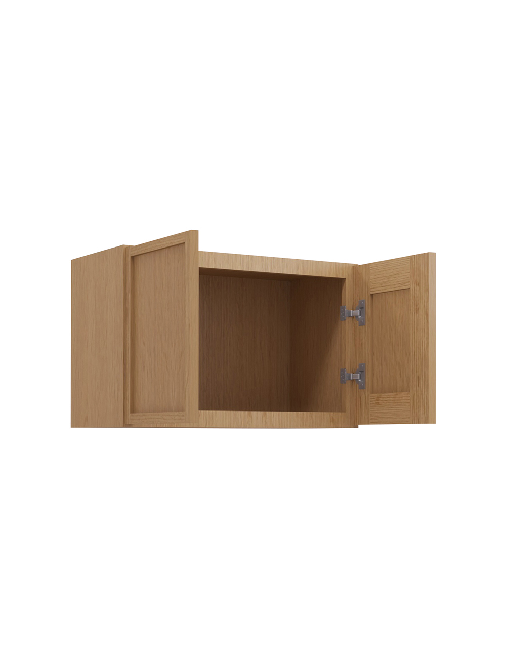PH-W2415B: Petit Oak Shaker 24″ Double Door Bridge Wall Cabinet